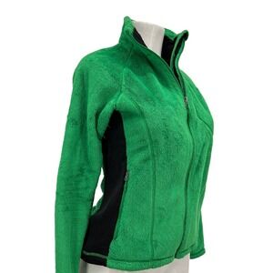 Marmot Women's Trendy Soft Fleece Jacket Size Small Full Zip Colorblock Green